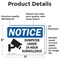 Signmission Dumpster Under 24 Hour Surveillance, 7 in W x Rectangle, Vinyl Decal OS-2PACK-NS-D-57-L-15546 - alternate 2